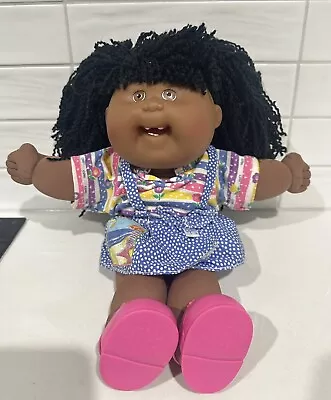 Cabbage Patch Kids Doll Vintage 90s African American Dark Girl Black Hair • $89