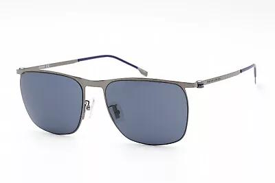 $56.09 • Buy HUGO BOSS BOSS 1348 FS KJ1 KU Sunglasses Dark Ruthenium Frame Blue Lenses 60mm