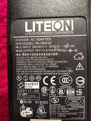 £14 • Buy Liteon Ac Power Supply 19v 4.74a Pa-1900-05 