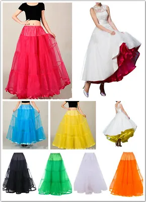 Au Stock  40  Long Vintage Retro Swing Bridal Petticoat Dance Underskirt Da032 • £17.36