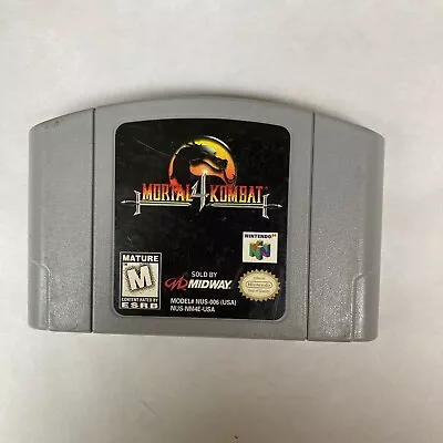 Mortal Kombat 4 (Nintendo 64  1998) U.S. Original Game-TESTED-Cart Only   • $27.99