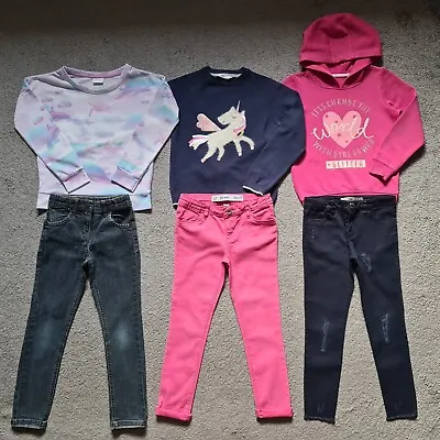 £9.95 • Buy Girls Clothes Bundle Age 6-7 Years - Skinny Jeans, Jumpers, Hoodie