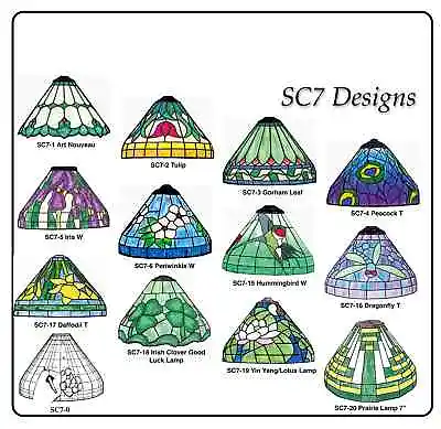 HL Worden SC7 Stained Glass Tiffany Lamp Form Mold Patterns For SC-7 Designs • $22.99