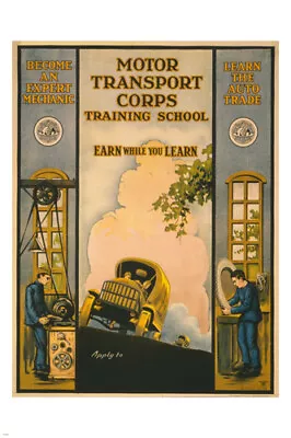 MOTOR TRANSPORT CORPS Training School CLASSIC AD POSTER Collectors Art 20x30 • $9.99