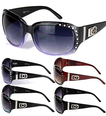 DG Eyewear Womens Rhinestones Wrap Around Sunglasses Fashion Shades Bling Retro • $8.95