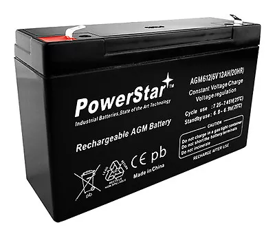 PowerStar PS-6100 6V 12AH DEEP-CYCLE RECHARGEABLE SLA ENERGY STORAGE BATTERY • $25.18