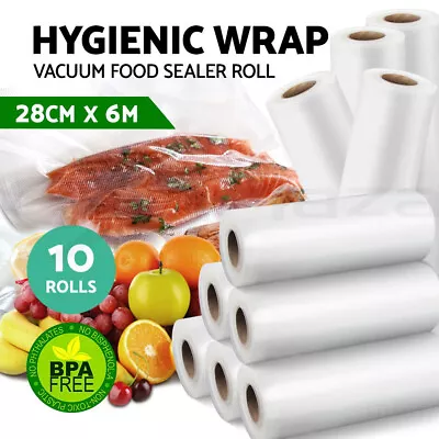 Food Vacuum Sealer Bags Rolls Vaccum Food Saver Storage Seal Bag Pack Embossed • $16.07