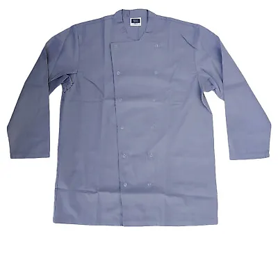 Grey Chef Jacket Unisex Long Sleeve Mens Ladies Womans Uniform Kitcher Baker • £12.99