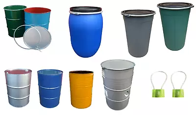 Shipping Drum Barrel Oil Drum Container Bin Steel Drum Plastic Export Drum • £84.99