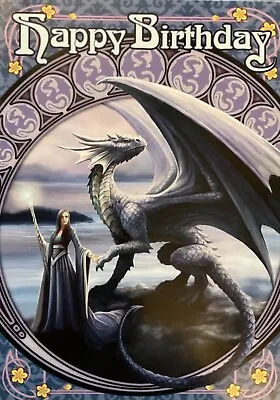 Anne Stokes ~ New Horizons ~ Dragons Pagan Wicca Greetings Card Birthday Dragon • £2.90