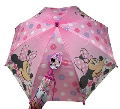 Minnie Mouse Umbrella Rain Pink Pre School Children Kids Girls Toddler Gift Toy • $14.99