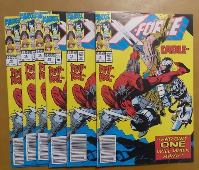 X-Force (1992) #15 Cable Versus Deadpool Lot Of 6 Newsstand • $17.99