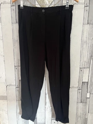 £8.50 • Buy Bershka Size 10 Size M Trousers Lightweight Casual Black Trousers 10 Zara Next