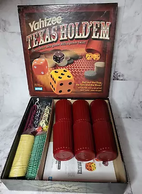 2004 Yahtzee Texas Hold 'Em Dice Game Poker Card Player Parker Brothers COMPLETE • $14.99