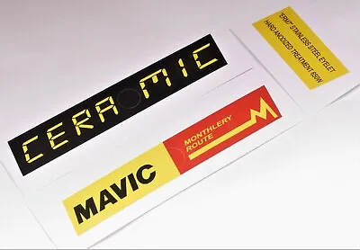 MAVIC MONTHLERY ROUTE CERAMIC Decal Sticker For Rims Set For 2 Rims (6xstickers) • $6