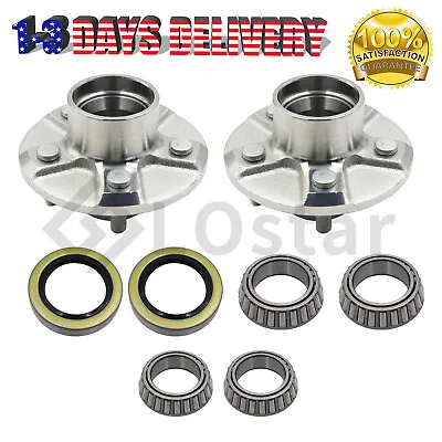 Set Of 2 Boat Trailer 3500lbs Hub With Bearing Kit 44649/68149 5 Bolt Lug • $60.95