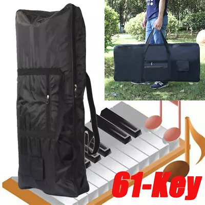 61-Key Electronic Keyboard Case Gig Bag High Quality Advanced Fabrics Black USA • $27.99