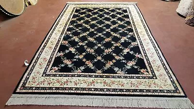 6x9 Karastan Rug Garden Of Eden Collection 5.9 X 9 Ebony Trellis 509/1270 Wool • $979.30