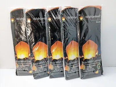 Lot Of 5 Eco-Wish Lanterns By Birando Sky Lantern Wishing Biodegradable NEW! • $22.50