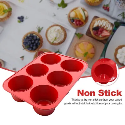Non Stick Yorkshire Pudding Cupcake Tin Muffin Tray For Baking Silicone Mold UK • £10.91