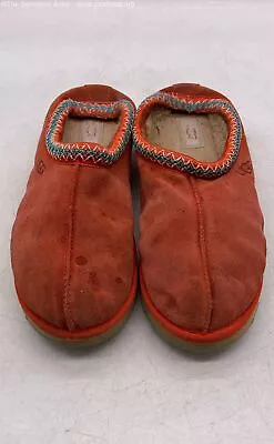 Ugg Tasman Men's Solid Orange Suede Woven Cuff Sheepskin Lined Slippers Size 13 • $19.99