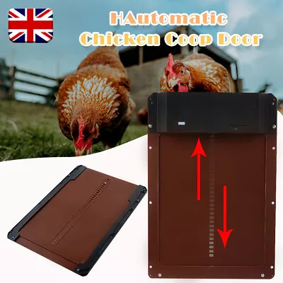 £25.99 • Buy Waterproof Automatic Chicken House Door Opener Light Sensor Chicken Coop Door