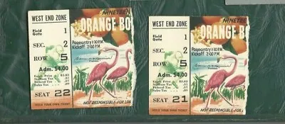 1953 Orange Bowl Football Ticket Lot Of 2 Alabama Crimson Tide V Syracuse Orange • $115