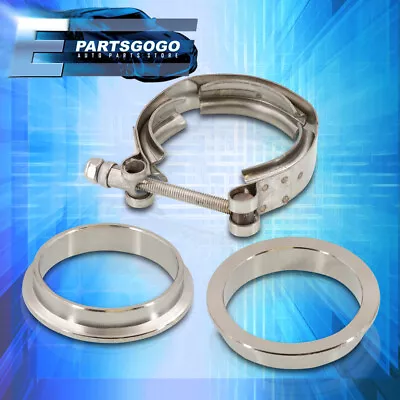 4  101.6mm Stainless Steel V-Band Turbo Pipes Exhaust Header Flange Clamp Band • $13.99