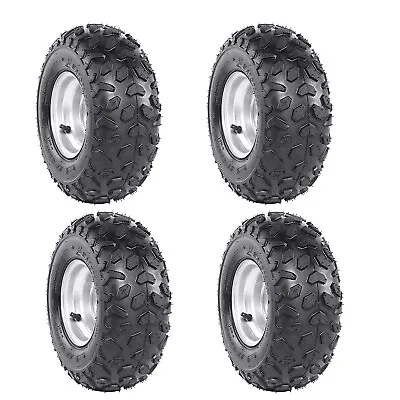 4 Pack 145/70-6  Front Rear 4 PLY Tyres Wheel Rims For ATV Go Kart Buggy Quad • $168.38