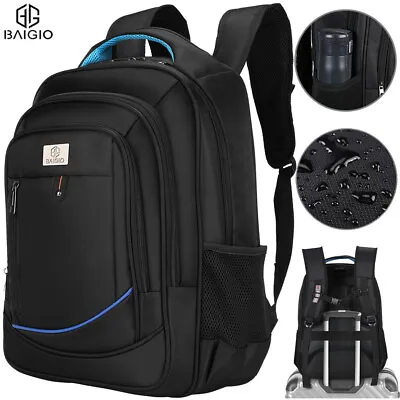 £21.99 • Buy 40L Laptop Backpack Mens Large Travel Waterproof Rucksack School Shoulder Bag