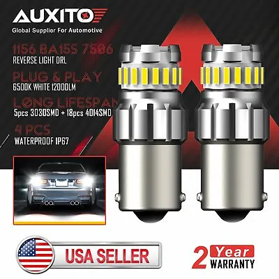 2X AUXITO 1156 BA15S P21W LED Reverse Side Marker Parker Indicator Light Bulb • $11.69