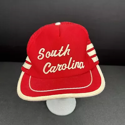 Vintage South Carolina Red Mesh SnapBack Trucker Hat OS • $85.50