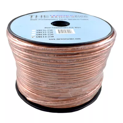 Car Home Audio Speaker Wire Transparent Clear Cable 14AWG 250ft 14/2 Gauge • $39.60