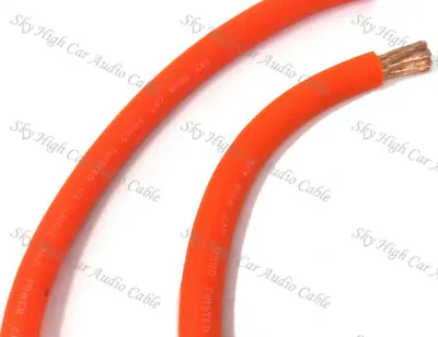 25 Ft 1/0 Gauge Oversized AWG ORANGE Power Ground Wire Sky High Car Audio Cable • $54.95