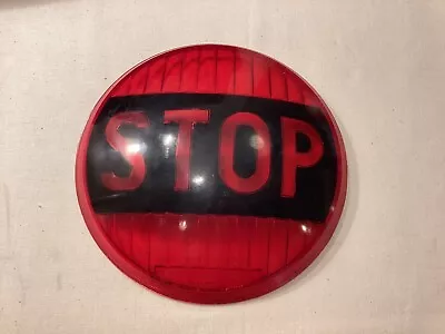 Vintage Red “Stop” Plastic Brake Light Lens Cover - No. 70024 - 6 3/4” • $26.50