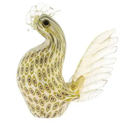 GlassOfVenice Murano Glass Millefiori Rooster - Ivory • $144.95