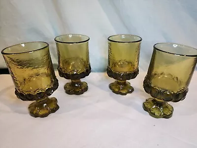 FRANCISCAN TIFFIN Madeira Uranium Green Juice Goblets Set Of 4 NICE! • $29.99