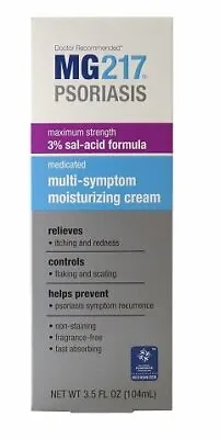 MG217 Psoriasis Max Strength Medicated Multi-Symptom Moisturizing Cream 3.5 Oz • $15.81