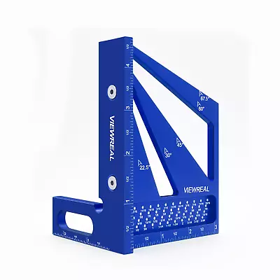 3D Multi Angle Measuring Ruler Aluminum Alloy Woodworking SquareVersatile Squar • $31.53