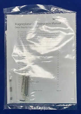 Original Magneplanar 1.7i Speaker Instruction Manual • $14.95