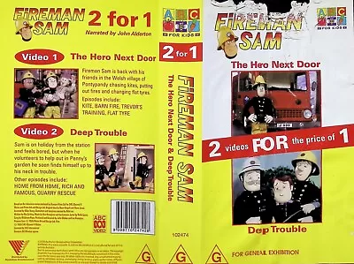 Fireman Sam The Hero Next Door And Deep Trouble VHS PAL • $10