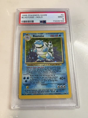 $75 • Buy Pokemon Blastoise PSA 9 Mint Holo 1999  Base Set Unlimited 2/102