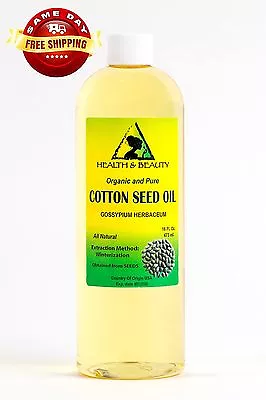  Cotton Seed Oil Organic Carrier Cold Pressed Winterized Natural Pure 32 Oz • $19.19