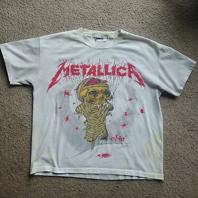 METALLICA One Landmine 1989 T-Shirt Size M Medium RARE 80's Heavy Metal Vintage • $199.95