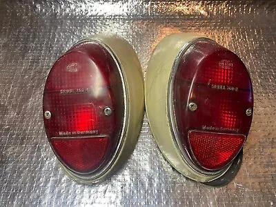 VOLKSWAGEN VW BEETLE BUG 1960’s TAILIGHTS HELLA  SRBBL 360-2 GERMANY PAIRlot R&L • $95.99