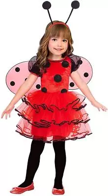 Amscan Ladybird Fairy Fancy Dress Costume Tutu Skirt Age 3-4 Red Black • £9.99