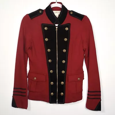 Ralph Lauren Denim & Supply Women's Band Military Jacket M Medium Red Black • $60