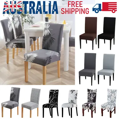$5.55 • Buy Stretch Dining Chair Covers Slipcover Spandex Wedding Cover 1/4/6/8Pcs Removable