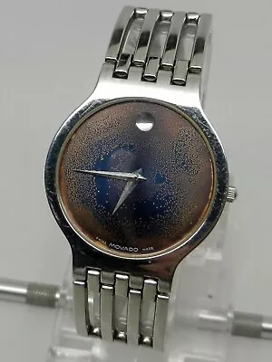 Men's Authentic Swiss Made Movado Stainless Steel Esperanza 32mm Watch Timepiece • $119.99