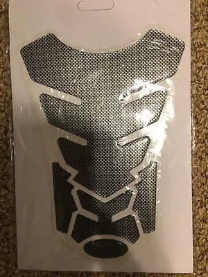 $9.35 • Buy 3D Motorcycle Carbon Vinyl Gel Gas Tank Pad Protector Decal Sticker - 5 Piece